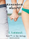 Cover image for Remember When Series, Book 1